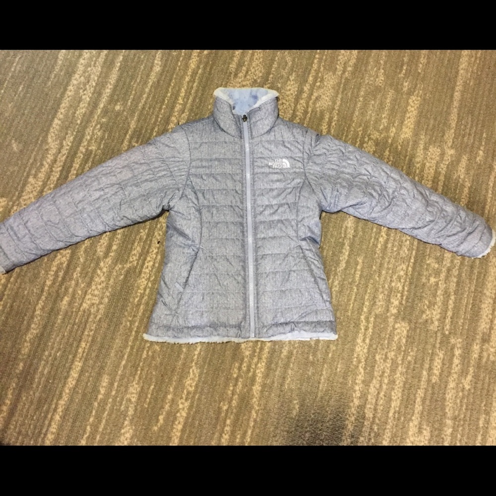 Girls North Face Reversible Jacket Size S 7-8